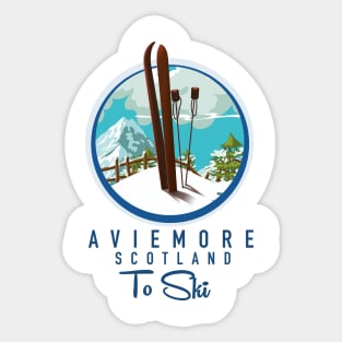 Aviemore scotland to ski Sticker